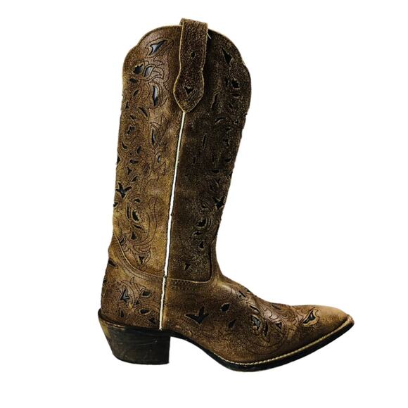 Laredo Mid Calf Womens Cowgirl Western Pointed Upper Balance Leather Boots 6M - Picture 15 of 15